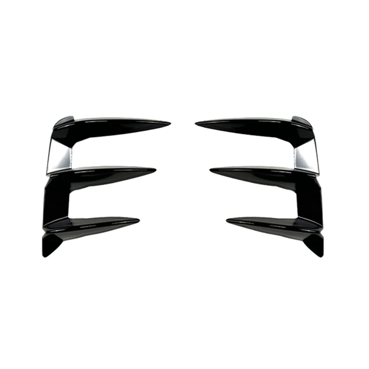 Car Rear Bumper Splitter Glossy Black Spoiler Rear Canard Air Vent Trim for BMW X3 G01 LCI M Sport 2022-2023