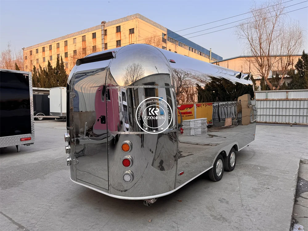 Mobile Food Trailer Airstream Customize Mobile Kitchen With Equipment Snack Pizza Kiosk Ice Cream Fast Food Truck Van