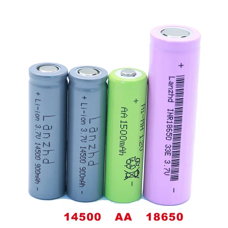 1-24pcs 14500 900mAh 3.7V Li-ion Rechargeable Batteries AA Battery Lithium Cell for Led Flashlight Headlamps Torch Mouse