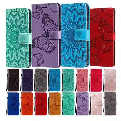 Etui Leather Wallet Flip Case For Samsung Galaxy S23 Plus S22 Ultra A04S A13 A14 A23 A33 A34 A53 A54 A55 A73 Cards Phone Cover
