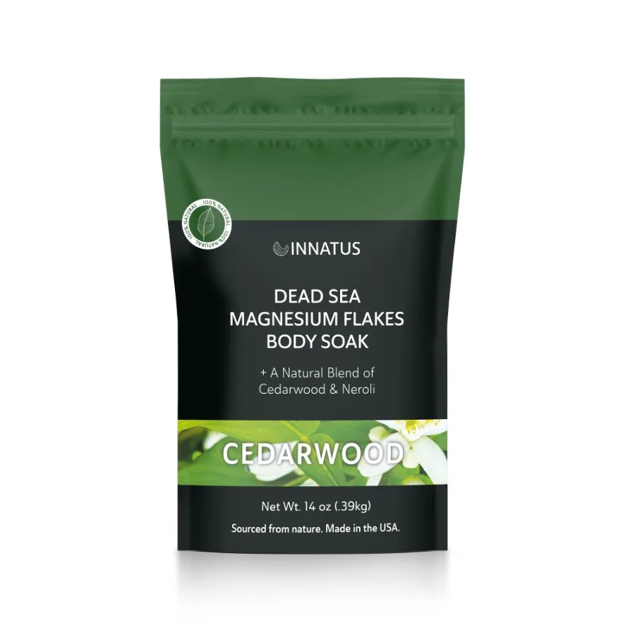 

Pure Dead Sea Magnesium Flakes Restful Soak Relaxing Replenishing 14oz Bath Soak Infused with Cedarwood Neroli Oils for Muscle