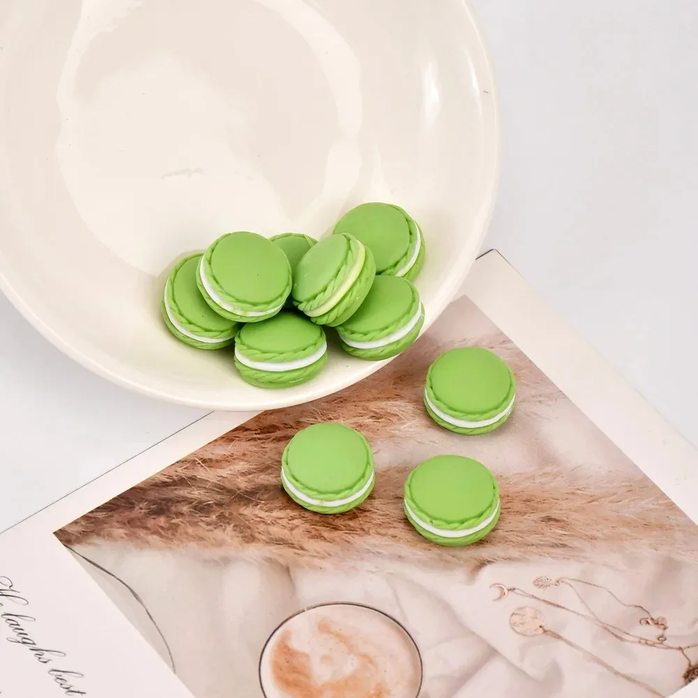 10pcs Cute Macaron Cartoon Cookie Resin Food Charms for DIY Jewelry Making Accessories Refrigerator Phone Case Decorated