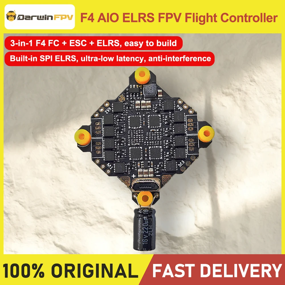 DARWINFPV F411 AI0 15A ELRS 3.X 4IN1 FC 1-3S LiPo BLHeli_S Tinywhoop FPV Racing Freestyle Quadcopter Drone Accessories