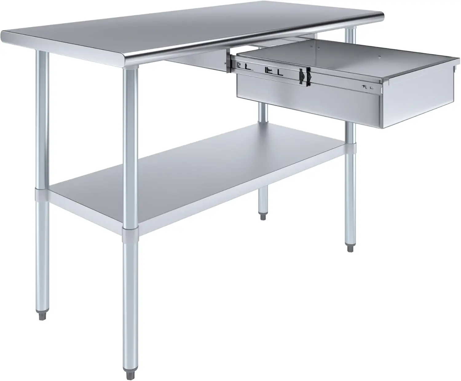 

Stainless Steel Table with Drawer | Commercial & Residential Kitchen Laundry Garage Utility Bench | NSF Metal Prep Table