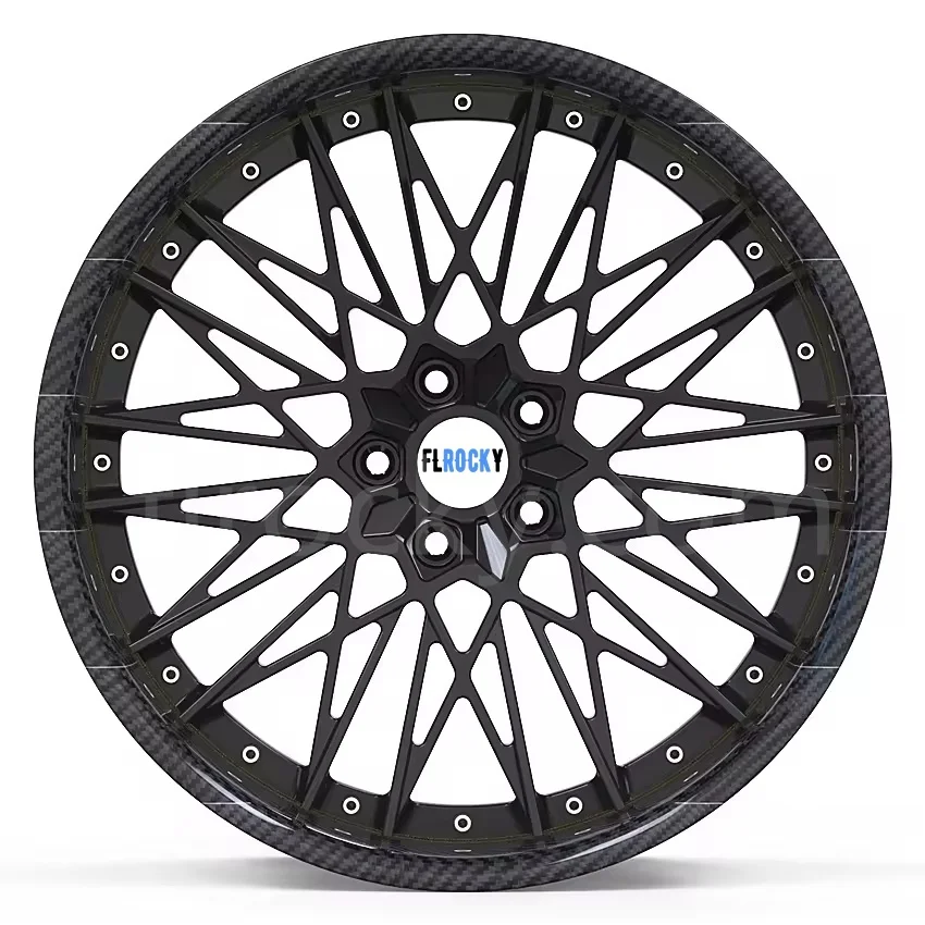 Flrocky Custom Carbon Fiber Carbon Fiber Wheel 5x120 5x114.3 5x130 for C8  18 19 20 21 Inch Full Carbon Barrel