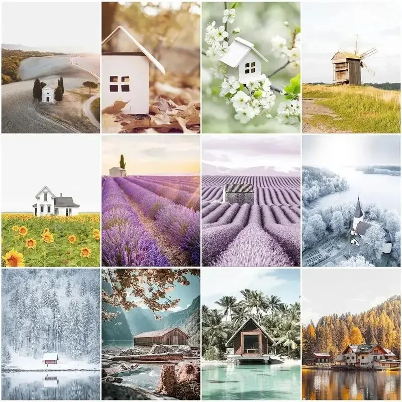 Домашний пейзаж, постер с высокой четкостью, Картина на холсте, семейная комната, гостиная, спальня, украшение для дома