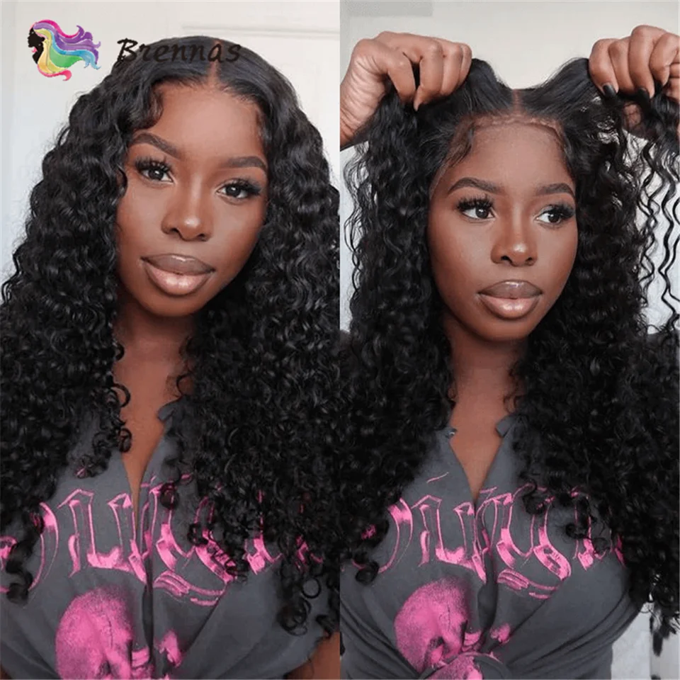 Glueless Wigs Human Hair Wear And Go Pre Cut Curly Human Hair Lace Wig For Women Preplucked Density180 Ready To Wear Can Be Dyed