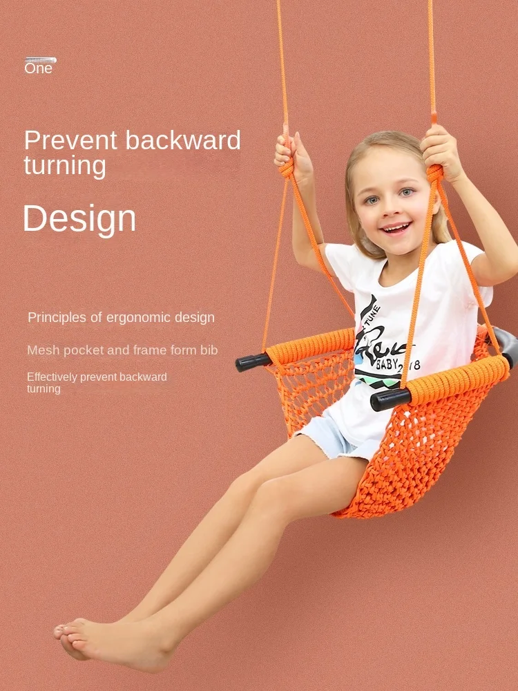 Hammock Chair Kids Hammock Swing Children Swing Seat Garden Hanging Chair Handmade Weaving Swing Chair For Outdoors Indoors