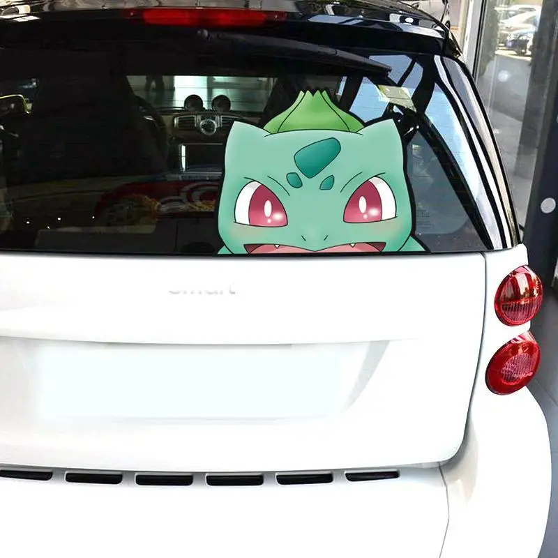 New Anime Cartoon Pokemon Car Stickers Pikachu Kawaii Children Wall Stickers Car Window Waterproof Decorate Reflection Stickers