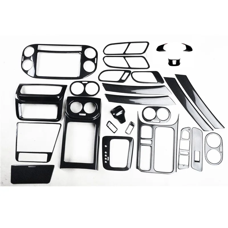 Carbon Fiber Car Accessories For VW Tiguan 2010 2012 Gear Panel Window 2016 2015 2014 2013 Switch Kit Dashboard