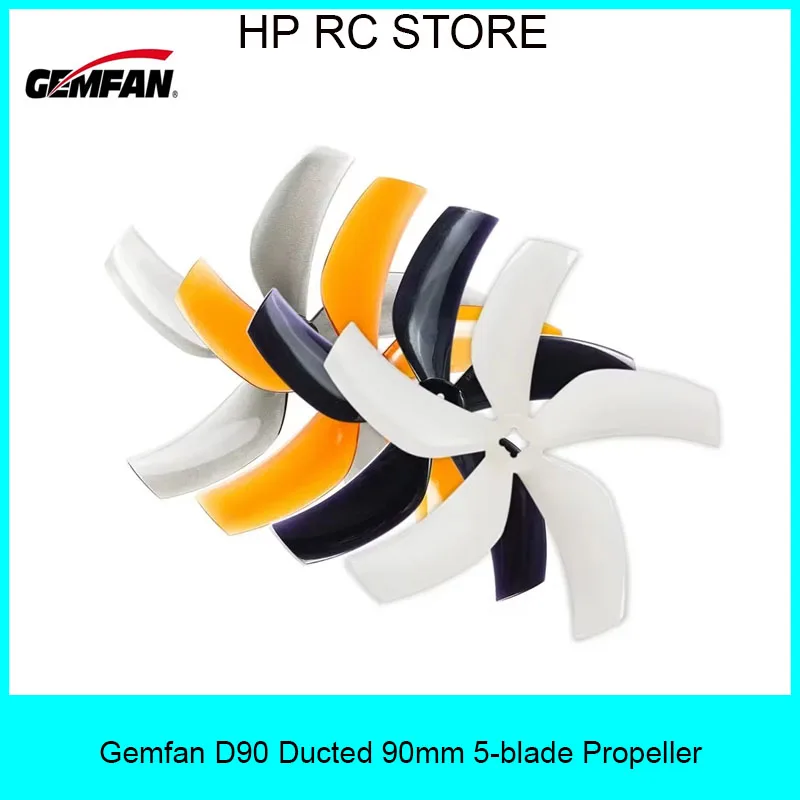

2Pairs Gemfan D90 Ducted 90mm 5-blade Propeller For Mini FPV 3.5 Inch Cinewhoop Freestyle Toothpick Ducted Racing Drones Parts