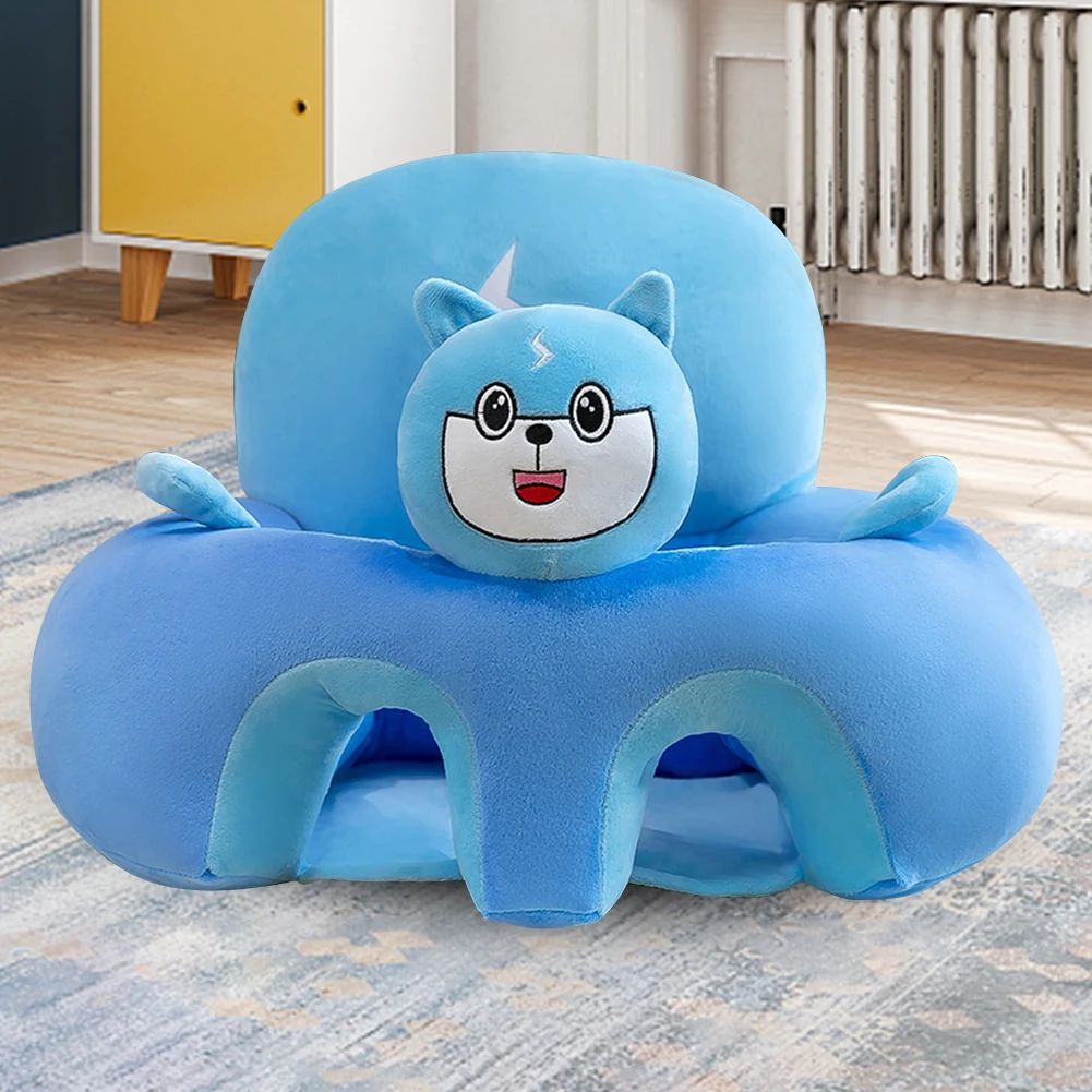 Cute Cartoon Animal Baby Feeding Chair Case Safety Soft Plush Kids Chair Cushion Seat Cover Comfort for Toddlers Without Filler