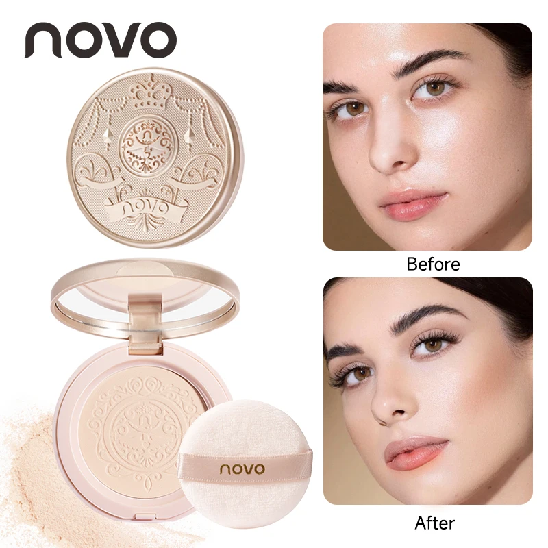 Polvo fijador mate en relieve europeo, resistente al agua y al sudor, duradero, transpirable, finamente fresado, maquillaje de piel suave