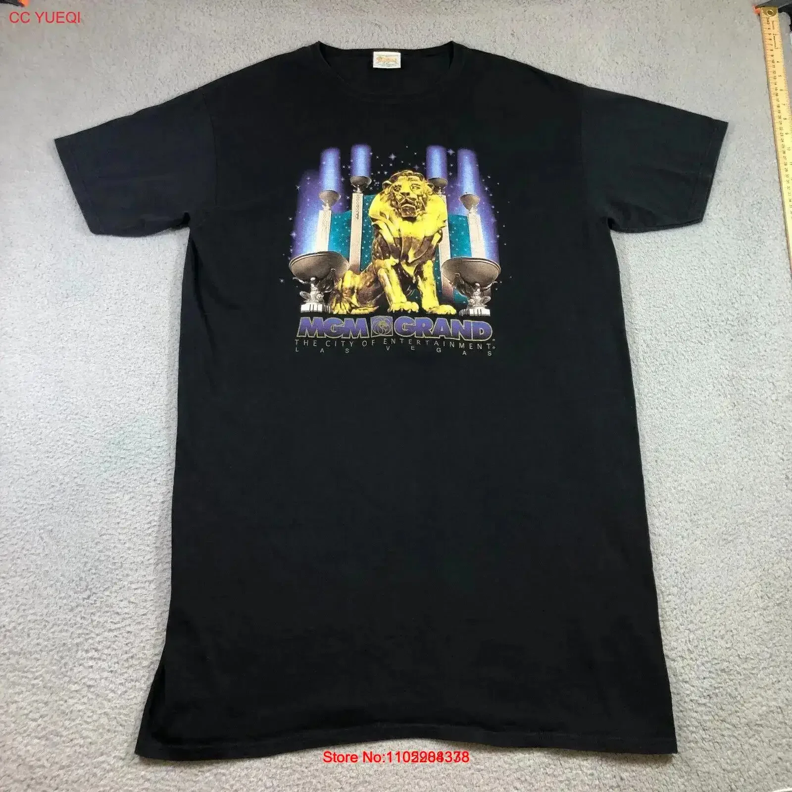 تي شيرت رجالي MGM Grand مقاس XL مقاس واحد يناسب الجميع طويل فضفاض نادر عتيق مغسول ملابس غير رسمية ناعمة ومتعددة الاستخدامات على الموضة