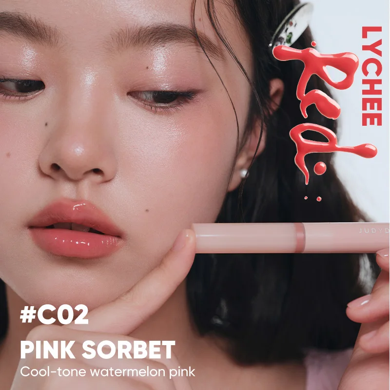 Judydoll Brilho labial e delineador labial de ponta dupla, 2 em 1, brilho espelhado, hidratante, de longa duração, não pegajoso, lábios definidos, acabamento brilhante