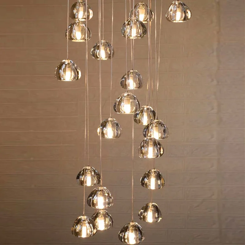 

Modern Home Decoration Crystal Chandelier, Stair Pendant Lamp, Living Room Pendant Lights, Interior Lighting