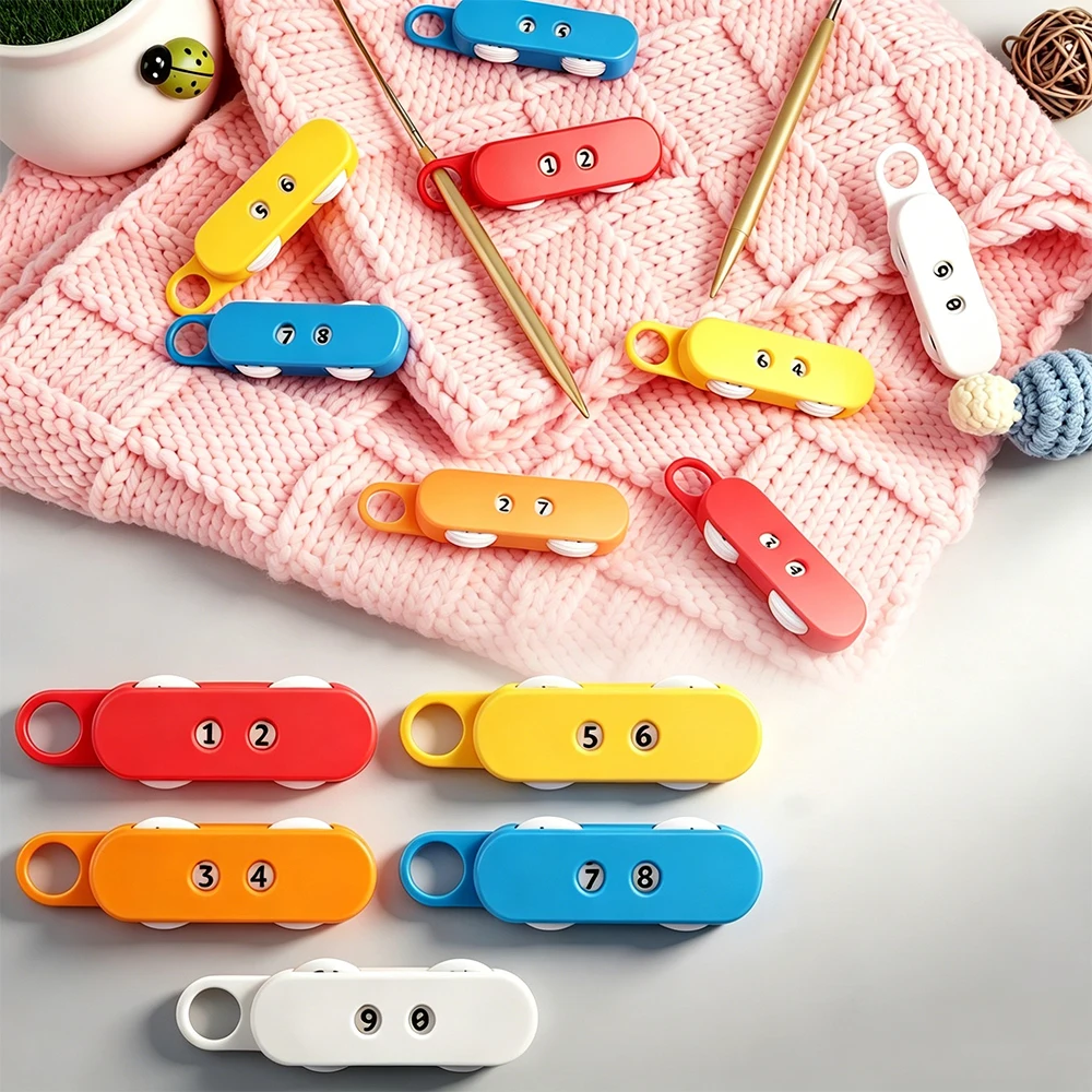 1/2/3 Stück Manueller Strickzähler, Handlicher Mini-Garnzähler für Häkeln, Stricken und Nähzubehör