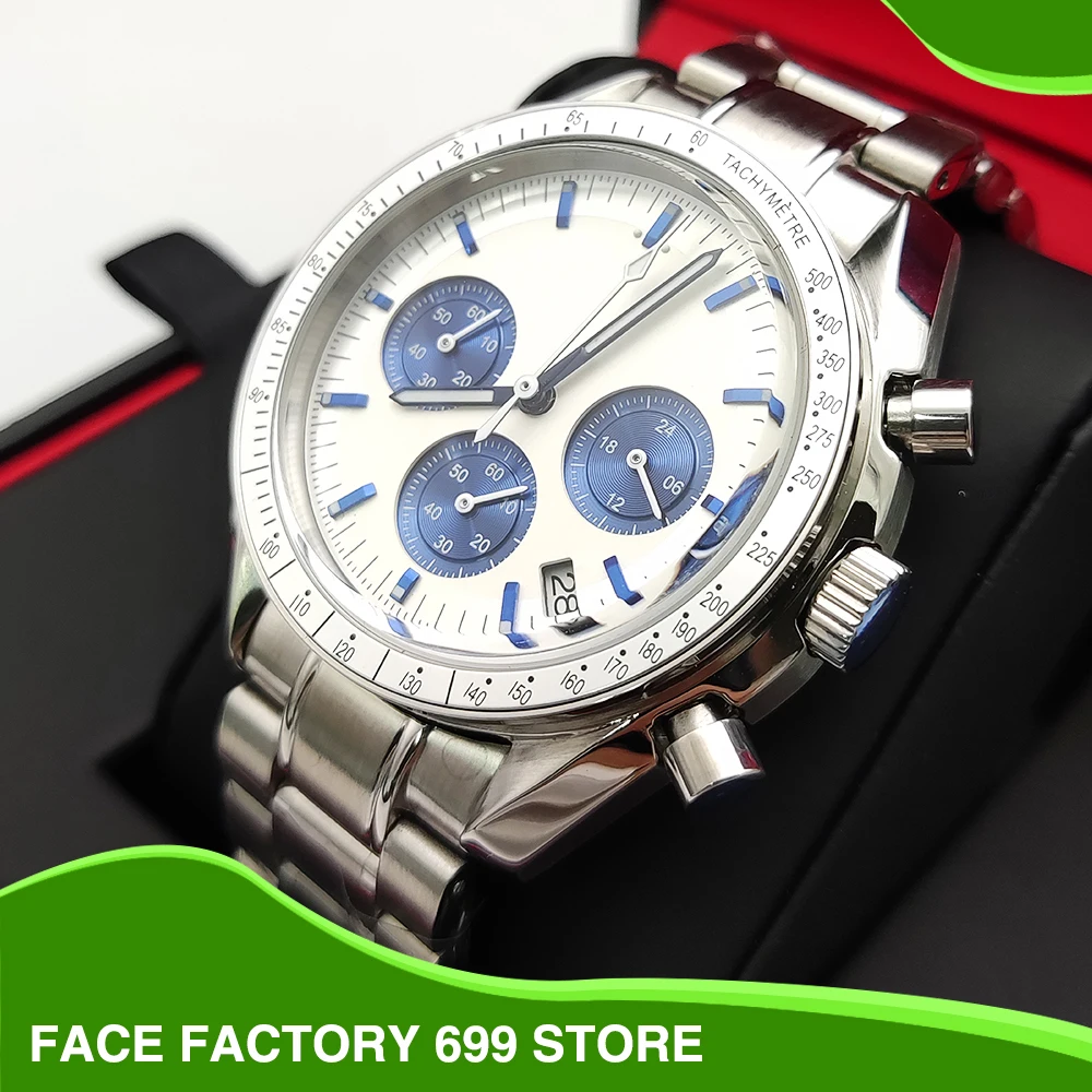 

The latest blue quartz watch VK63 calibre panda men's watch + stainless steel with waterproof chronograph