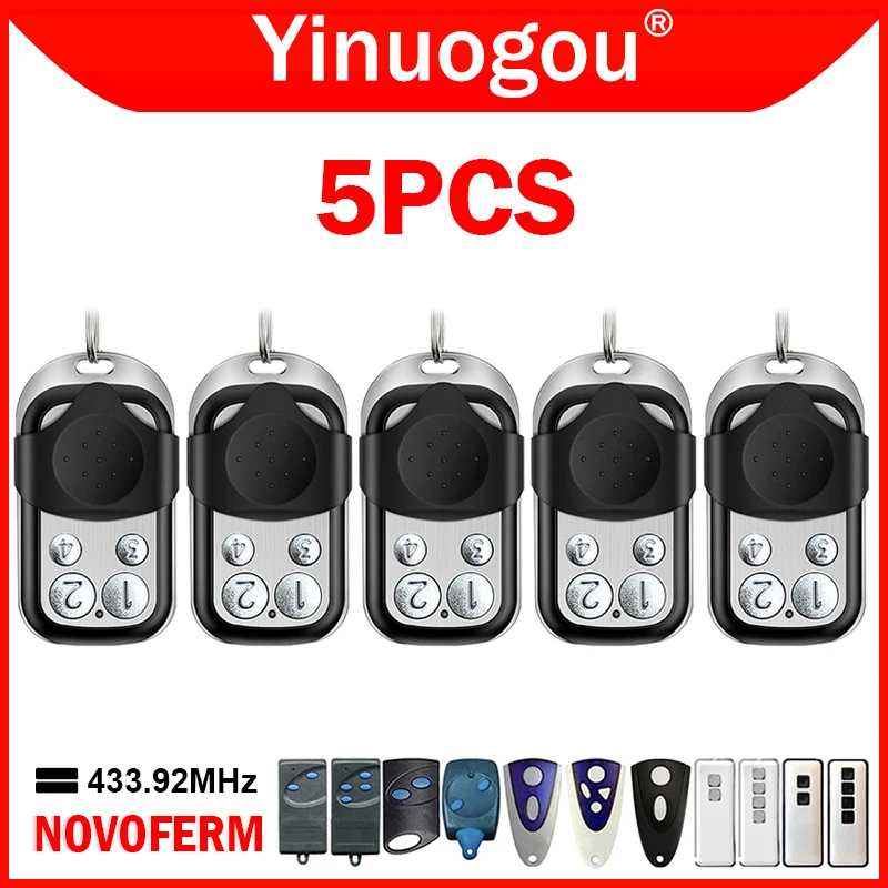 

5PCS NOVOFERM NOVOTRON 502 504 512 522 524 MTR43 MCHS43 MNHS433 Remote Control Garage Door Opener Command Gate Keychain 433MHz