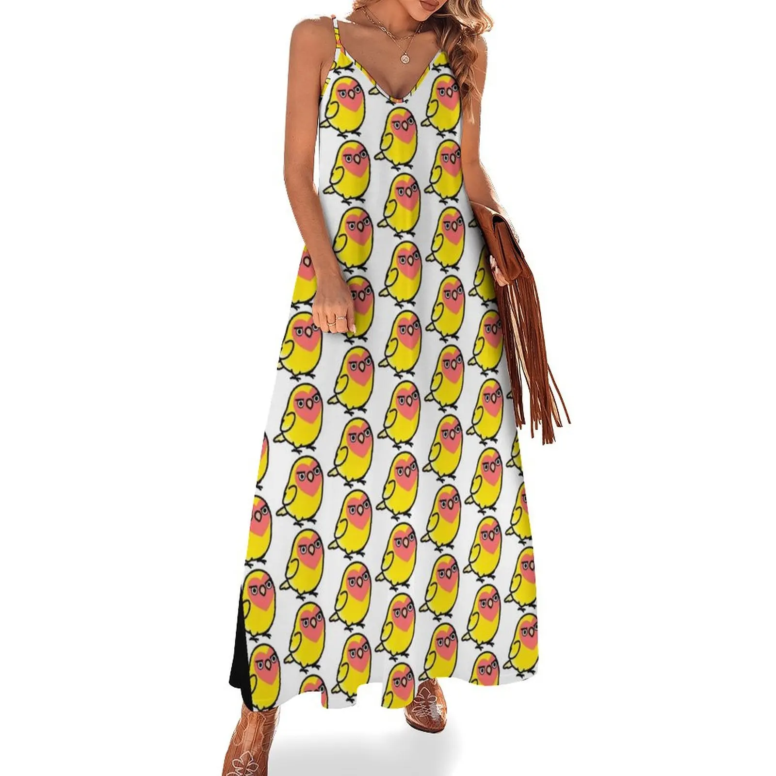 

Sassy Lutino Yellow Lovebird Sleeveless Dress luxury evening dresses 2025 ladies dresses for special occasion Dress