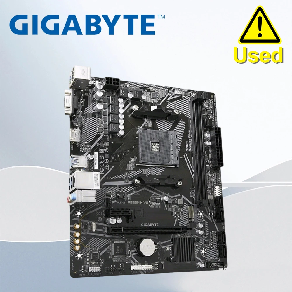 

GIGABYTE A520M K V2 2×DDR4 64GB PCI-E 3.0 1×HDMI 1×VGA 23.3×19.8cm