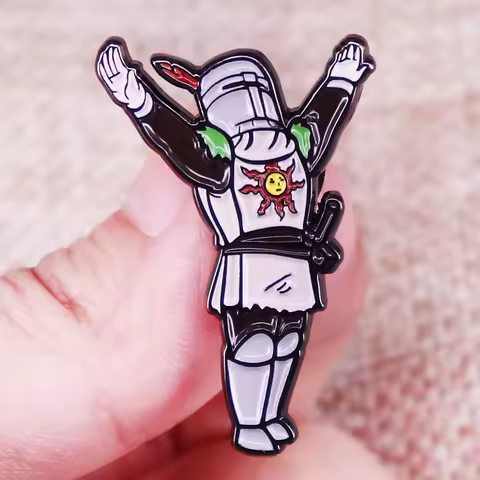 Dark Souls Solaire Funny Meme Enamel Pin Praise X Sun Badge Brooch Backpack Decoration Jewelry