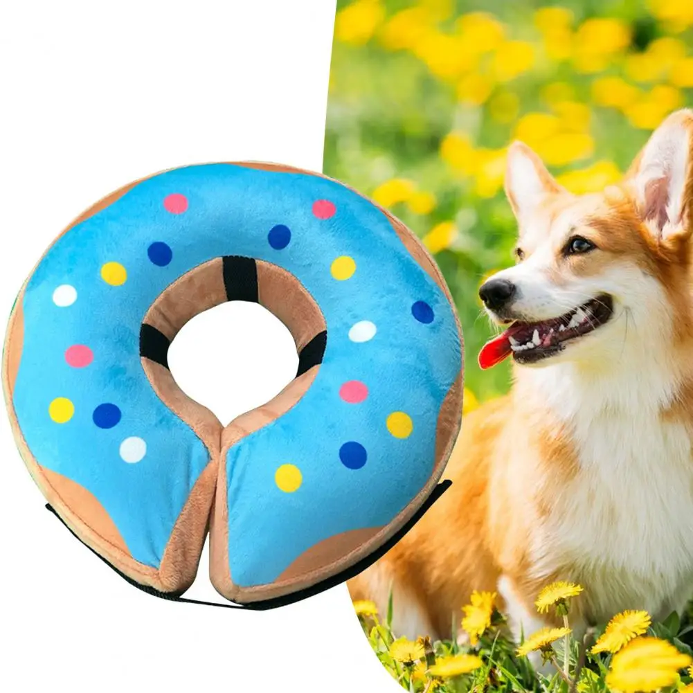 Useful Cat Circle Collar Soft Pet Collar Inflatable Dog Donut Collar Cone Soft Recovery Cones  Anti-bite