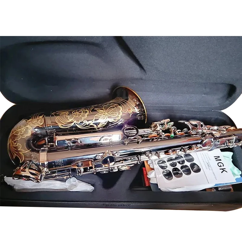 

Alto Saxophone Mark VI Black Nickel Brand Professional Musical Instrument E Flat Sax Very Durable Woodwind With Case Accessories