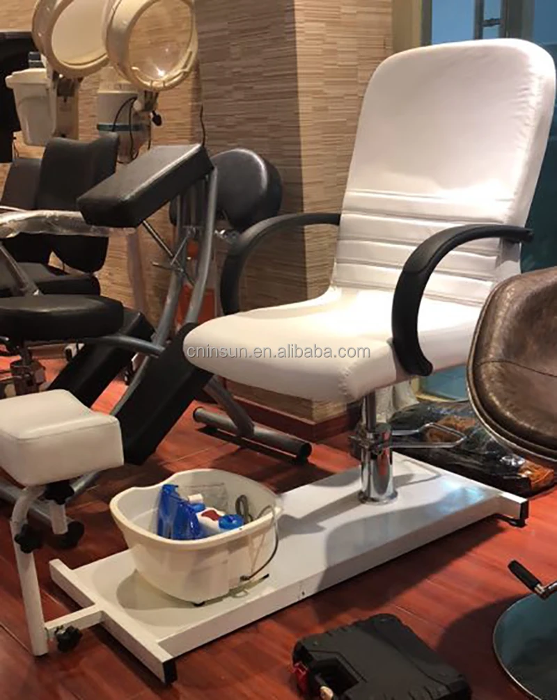 

Simple white foot massage chair massage bed with basin and master stool cheap pedicure chair