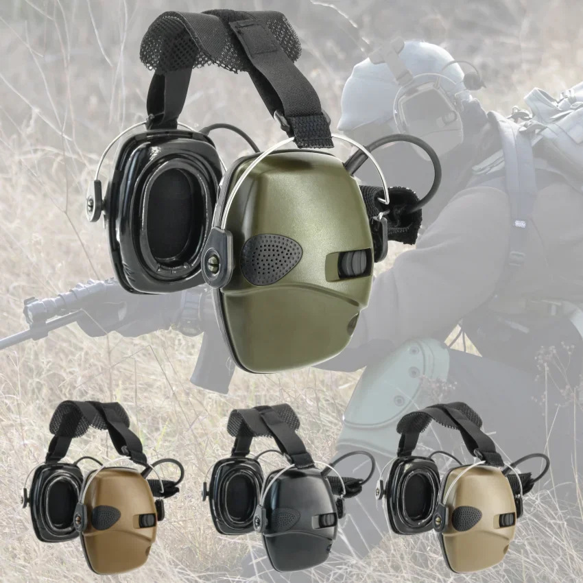 Tactical Noise Reduction Earmuffs Active Headphone Electronic Shooting Earmuffs Ear Protection Shooting Hunting Tactical Headset