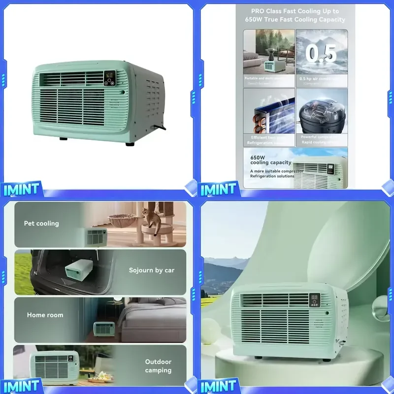 Portable Mini 110V 220V AC Mobile Air Conditioner Battery Operated Home Outdoor Cooling Unit for Cars US Plug Used Condition