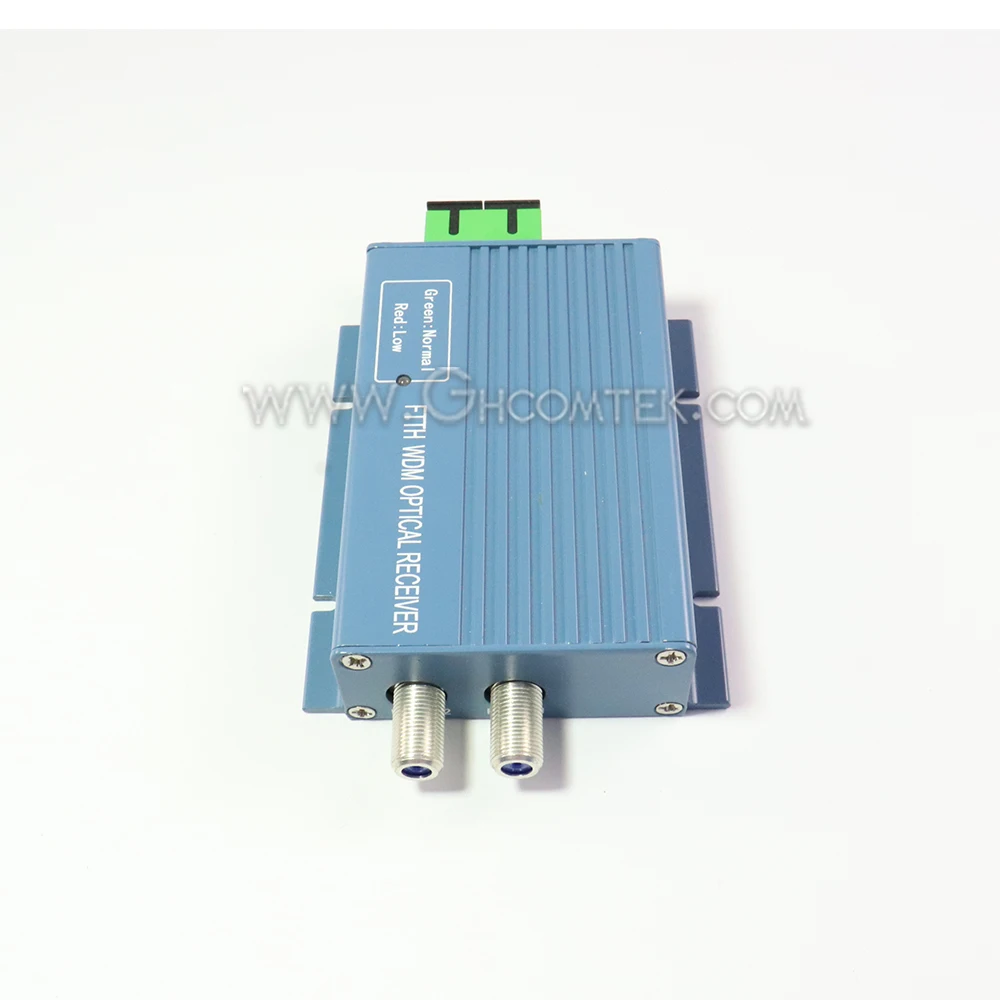 GPON FTTH CATV Optical Receiver High Level With WDM AGC 2*RF Inch Output TV Transmission Ultra Low Light Reception