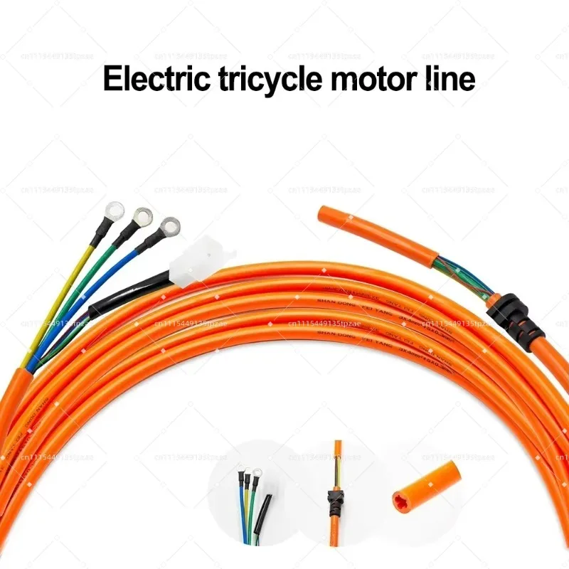 3-6 Square Pure Copper Hall Phase Sensor Cable 1.2m, For 400W-4000W E-Bike Brushless DC Motor