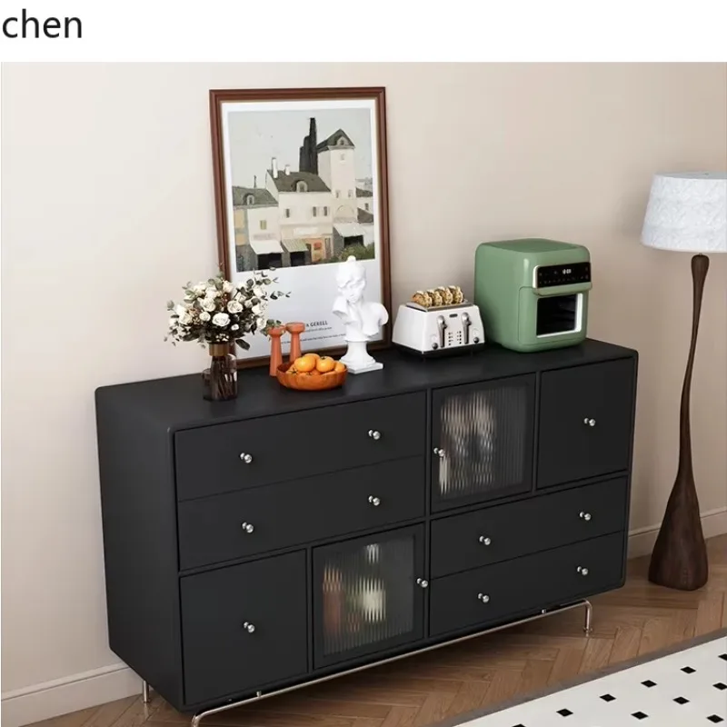 solid wood chest cabinet simple modern living room locker dining side cabinet retro storage cabinet