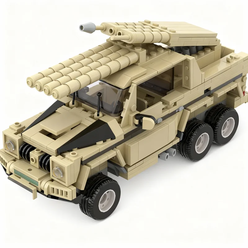 

670pcs MOC Military 6x6 Mercedessed City Champions Model Building Blocks Construction Toy Christmas Gifts DIY Creative Idea