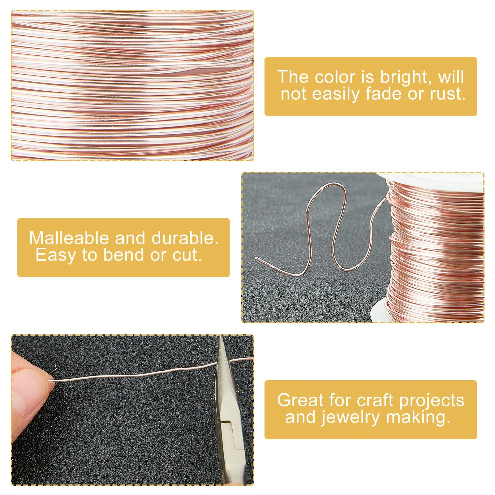 1 Roll 0.3/0.4/0.5/0.6/0.7/0.8mm Copper Wire Beading Wire String for Jewelry Making DIY Bracelet Necklace Handmade Craft Suplies