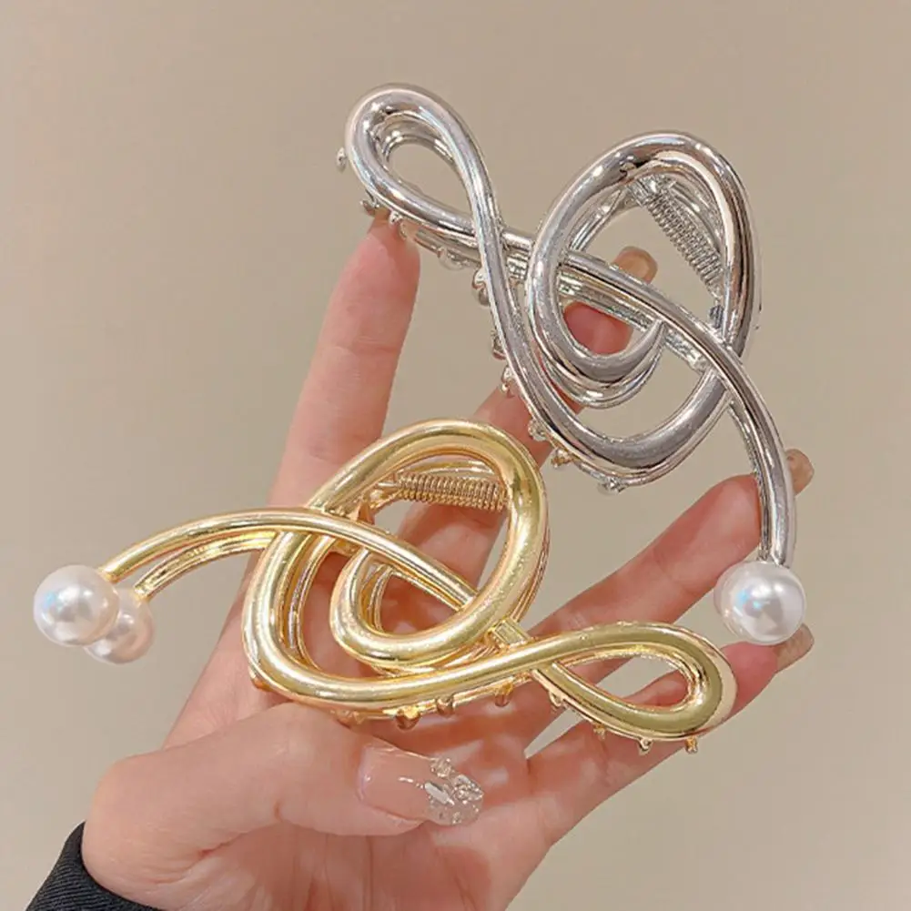 

Hair Claw Musical Note Shape Faux Pearl Hair Clip Back Head Shower HairClaw Decorative Musicla Note HairAccessory Headwear