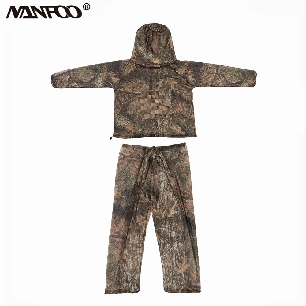 

Bionic Camouflage Hunting Ghillie Suit, Durable Adventure Mountaineering Mesh Hoodies, Anti-Mosquito Beekeeping Fishing Suit