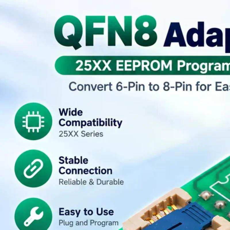 1Pcs QFN8/WSON8 Universal Two-in-one Socket / Adapter For Both 6*5MM And 8*6MM  SMT BIOS Flash Socket