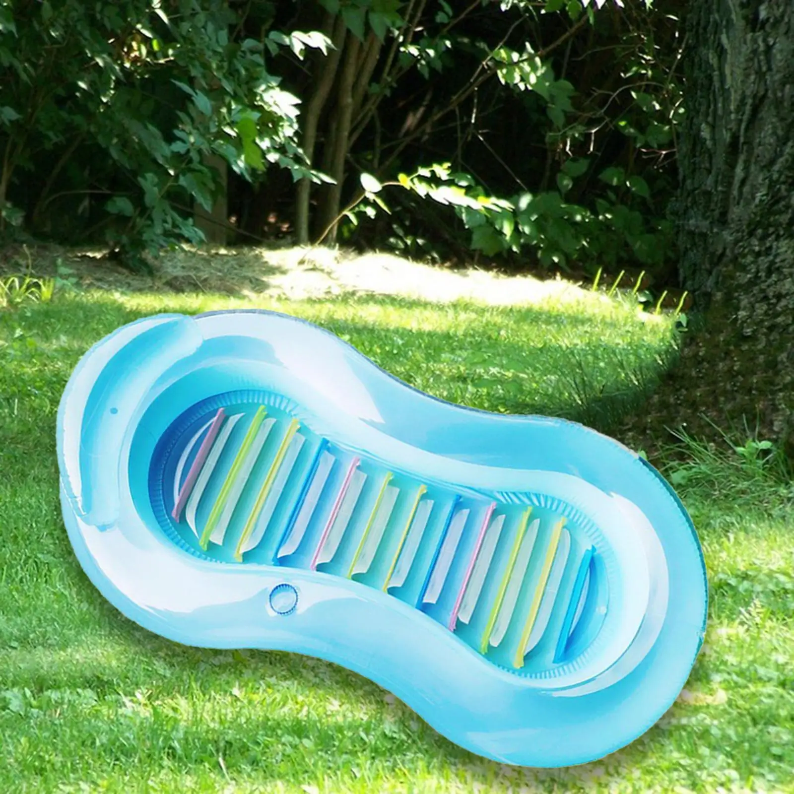 PVC Inflatable Floating Bed Floating Raft Swimming Lounge Chair Inflatable Mesh Hanging Bed And Lounge Chair 180x100x36cm