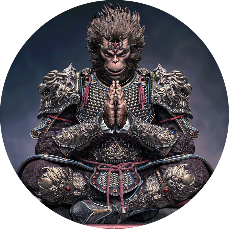 حامل قابل للطي أسود أسطورة Wukong خفيف الوزن للغاية مناسب للسفر والأنشطة الخارجية والاستخدام العالمي للهاتف المحمول