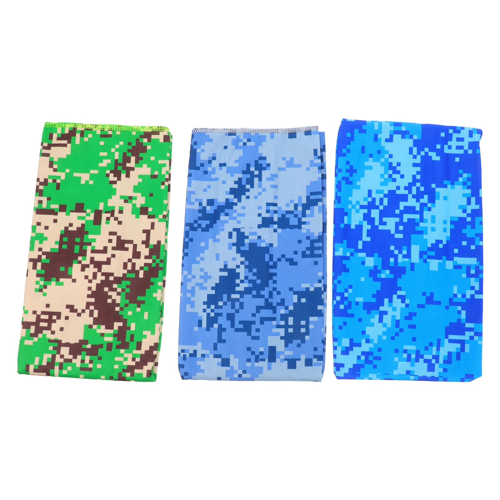 

3 Pcs Cold Towel Camouflage Towels Summer Cooling Coldness Sense Outdoor Accessories Travel Printed