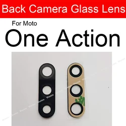 Rear Main Camera Glass Lens With Adhesive Sticker For Motorola Moto One Action Replacement Parts