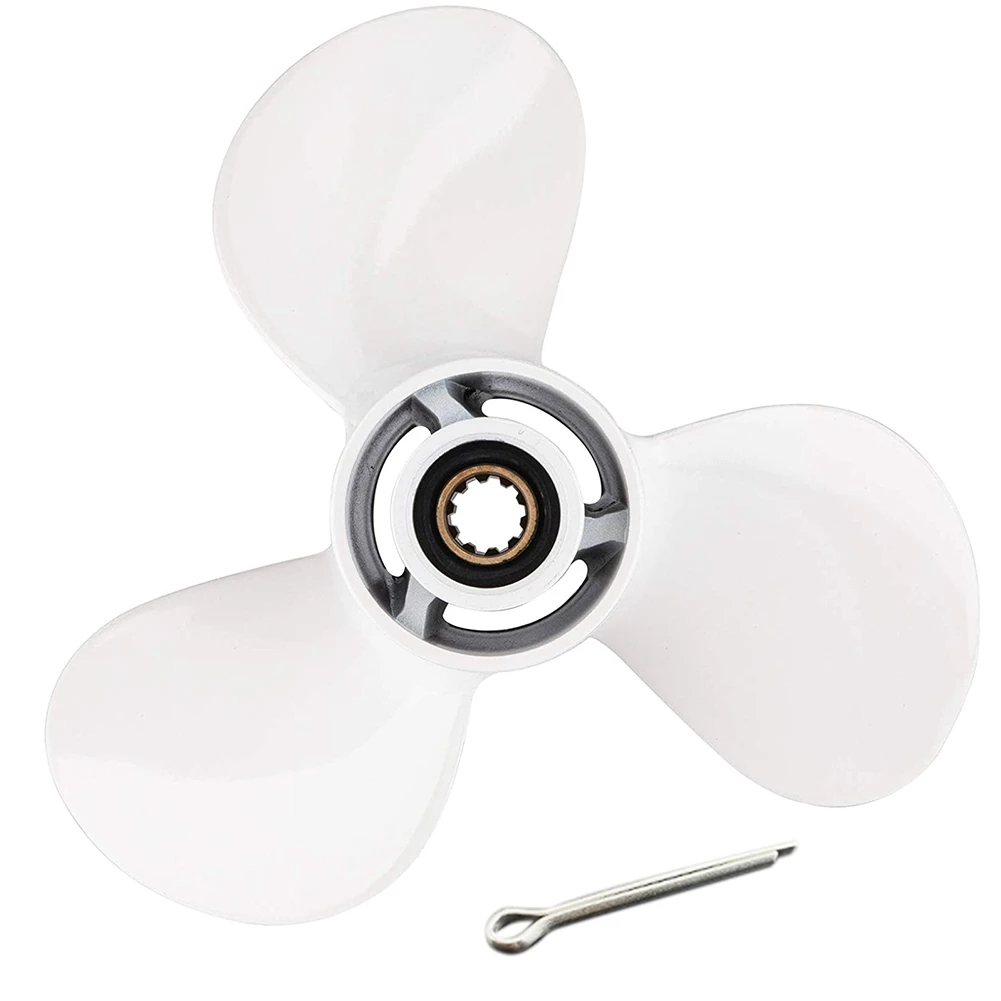 Plain For 20Hp 25Hp 9 7/8X10 1/2 Outboard Propeller Boat Motor 20 25 30 Screw 3 Blade 10 Spline Engine Part