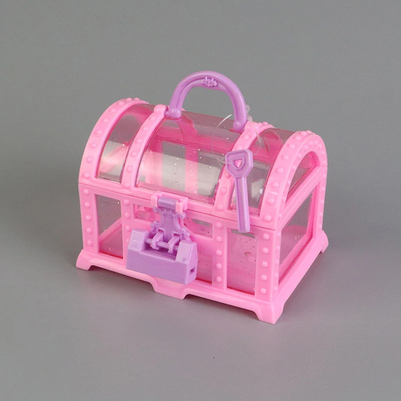 Mini Cute Makeup Box Plastic Toy Box With Lock Treasure Decoration Ornament Case Dressing