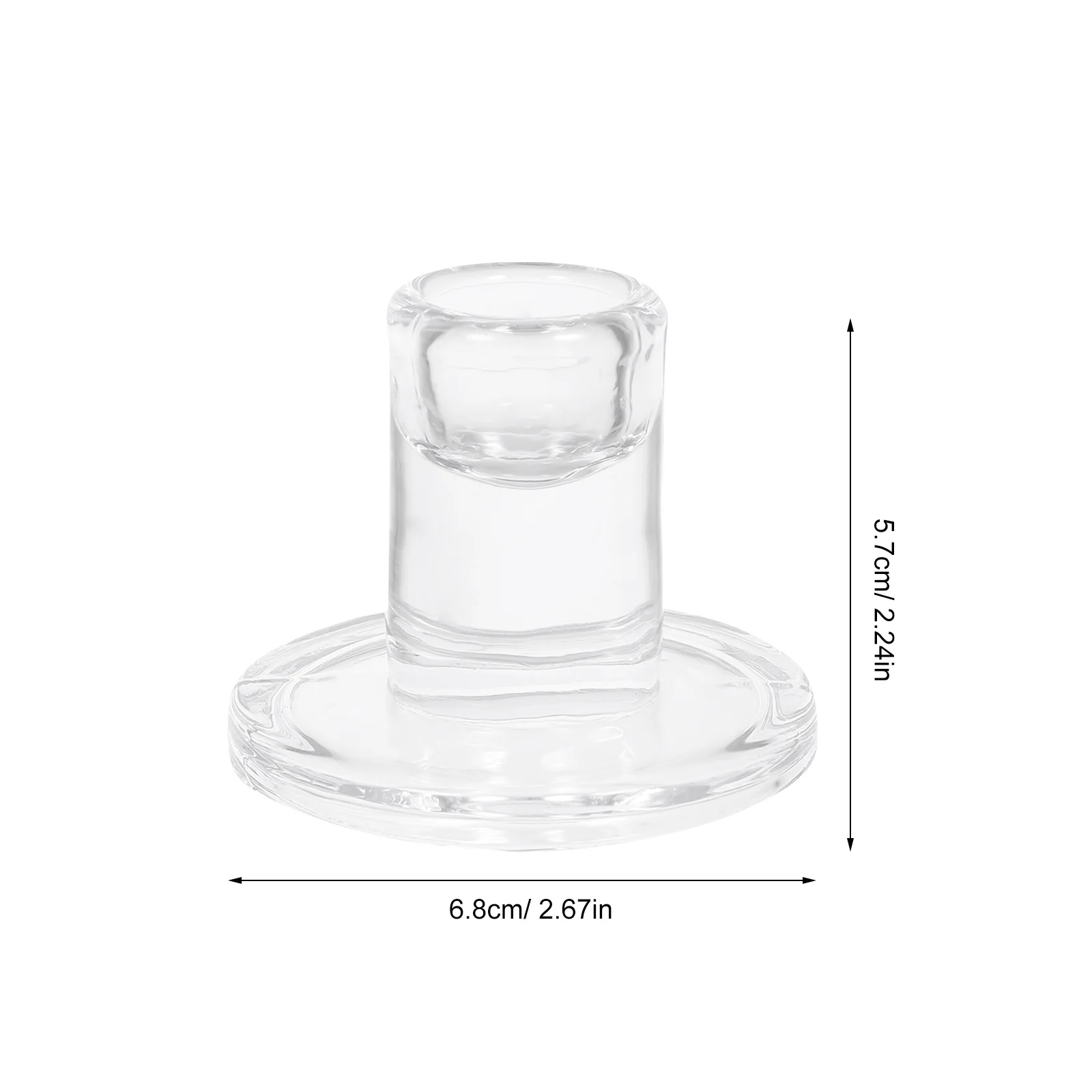 6개 유리 캔들 홀더 세트 투명 테이퍼 홀더 웨딩 파티 크리스마스 장식 홈 테이블 센터피스 로맨틱