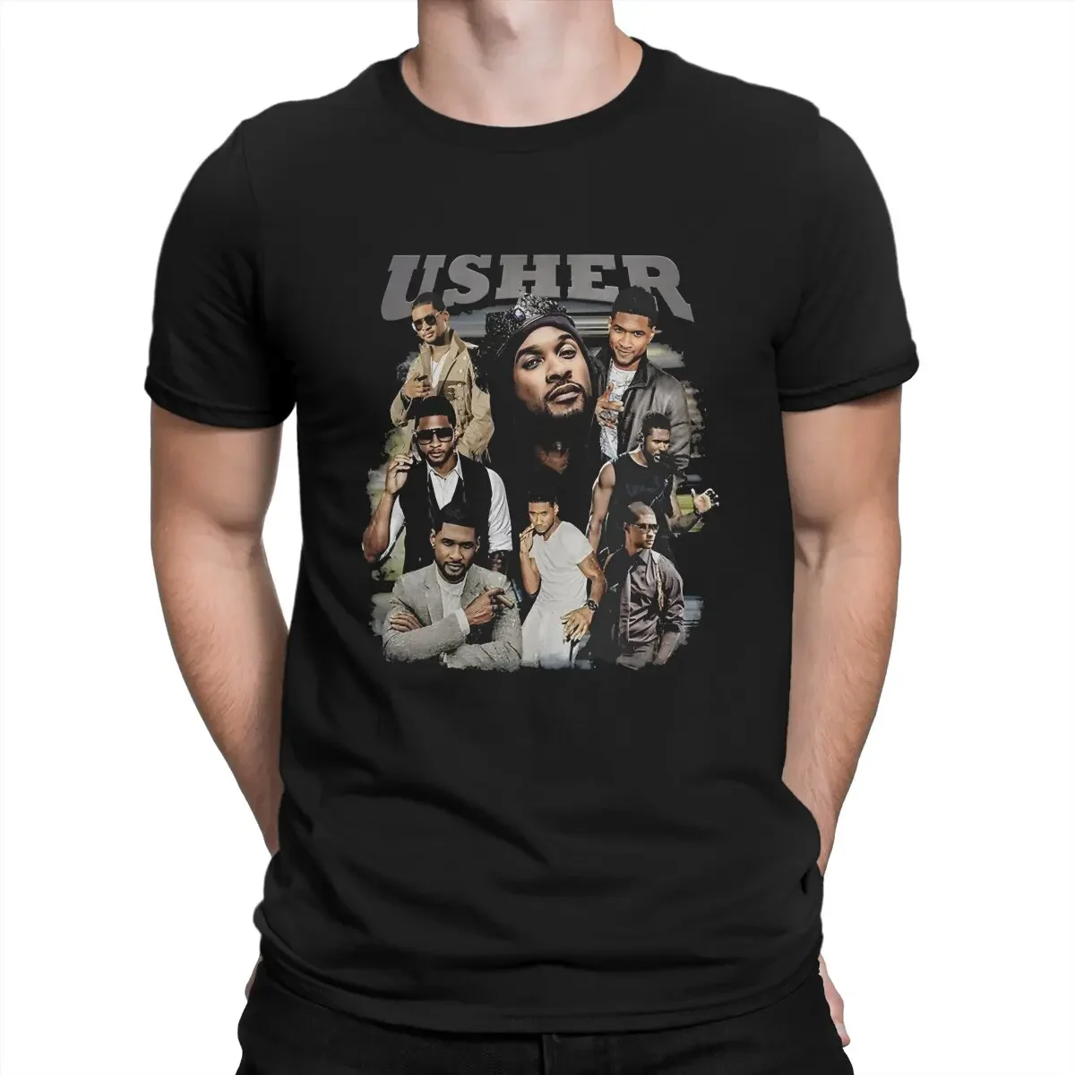 Short Sleeve Round Neck T-Shirts Cotton Printed Tops U Got It Bad Men T Shirts Singer Usher Creative Tee  graphic   harajuku