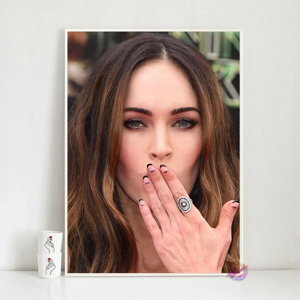 Megan Fox Poster Movie Star Canvas Art Silk Posters And Prints Wall Art For Cafe Dormitory Girl Room Home Decor Painting Gift