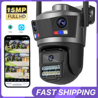 15MP HD Three Lens Three Screen Outdoor IP Camera 10MP Dual Lens Security WIFI PTZ Camera Auto Tracking CCTV Surveillance iCsee