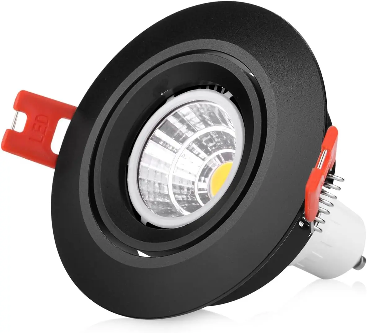 3 بوصة جولة Led راحة الزخارف الإضاءة، عكس الضوء الأضواء النازل حامل، لمصابيح MR16/GU10، التحديثية مقلة العين الخفيفة #3